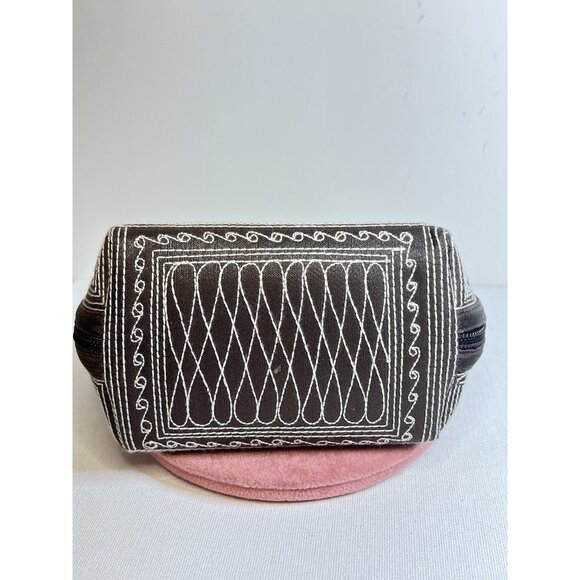 Vintage LAGA Vegan Designs Embroidered Petite Zippered Purse Wristlet Bag - Picture 6 of 10